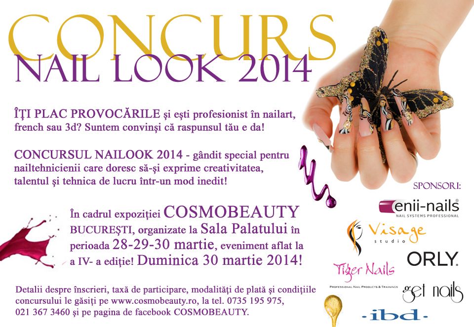 Concurs NAILOOK 2014, in cadrul Cosmobeauty 2014, Sala Palatului
